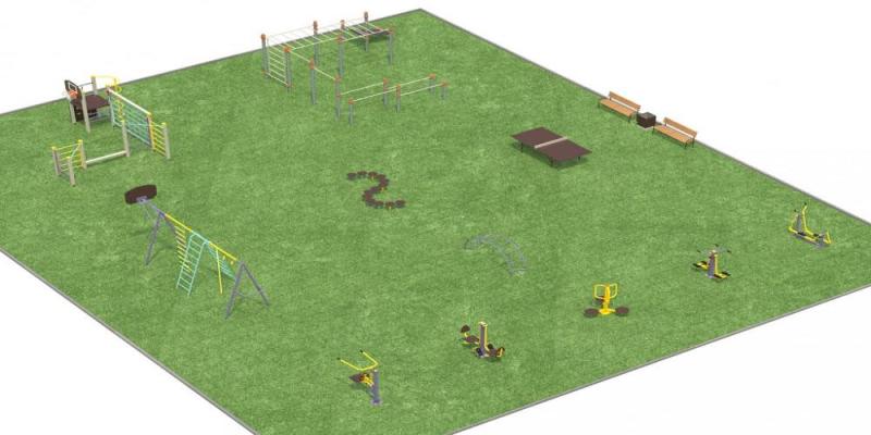 Дизайн проект спортплощадки разновозрастной  в Удмуртской республике