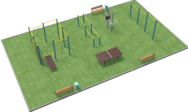 Проект спортплощадки 170 метров в Удмуртской республике в Удмуртской республике