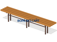 Двухметровая лавочка без спинки 2 м МАФ 1602 в Удмуртской республике