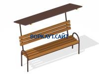 Лавочка под навесом МАФ 1607 в Удмуртской республике