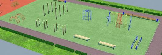 Проект детско-спортивной площадки для школы - детсада в Удмуртской республике