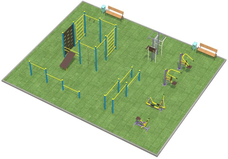 Проект спортплощадки 150 метров в Удмуртской республике в Удмуртской республике