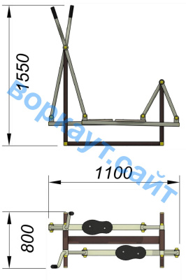 Уличный тренажер "Лыжник" УТ 008 в Удмуртской республике