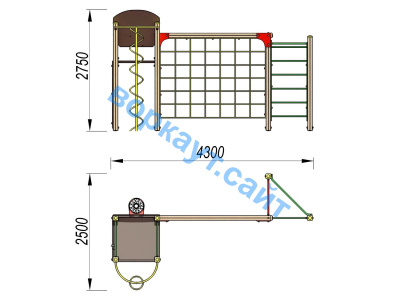 Детский спортивный комплекс Игровой ДСК 3111 в Удмуртской республике Детский спортивный комплекс Игровой ДСК 3111 в Удмуртской республике
