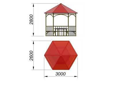 Беседка со столом и лавками МАФ 4121 в Удмуртской республике