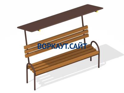 Лавочка под навесом МАФ 1607 в Удмуртской республике