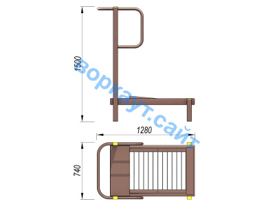 Уличный тренажер Беговая дорожка УТ 009 в Удмуртской республике