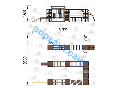 Детский спортивный комплекс Полоса препятствий ДСК 3116 в Удмуртской республике