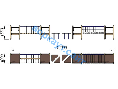 Детский спортивный комплекс Двойной мостик ДСК 3115 в Удмуртской республике