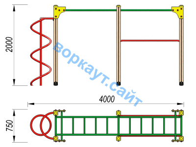 Детский спортивный комплекс ДСК 3104 в Удмуртской республике