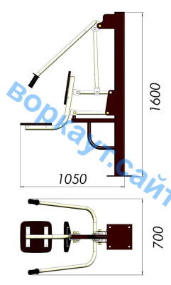 Уличный тренажер "Жим от груди" УТ 002 в Удмуртской республике