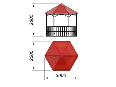 Беседка с лавками и полом МАФ 4122 в Удмуртской республике