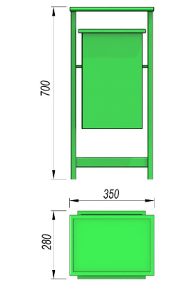 Урна с крышкой МАФ 1631 в Удмуртской республике