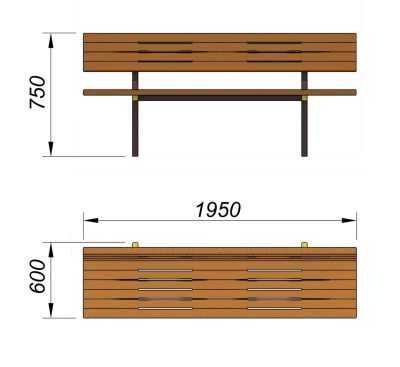 Диван уличный МАФ 1608 в Удмуртской республике