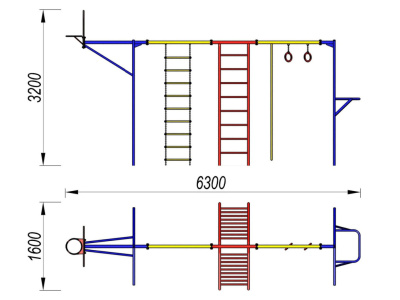 Гимнастический комплекс с баскетбольным щитом МАФ 3001 в Удмуртской республике Гимнастический комплекс с баскетбольным щитом МАФ 3001 в Удмуртской республике